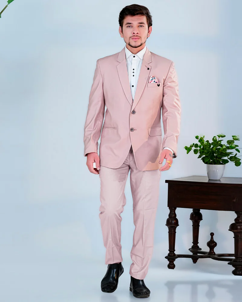 Elegant Pink Imported Fabric Suit