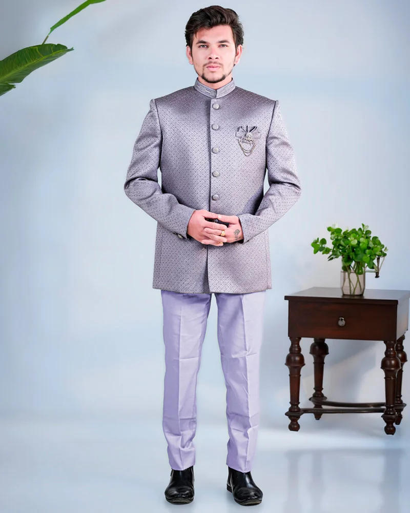 Onion Textured Jodhpuri Suit for Men