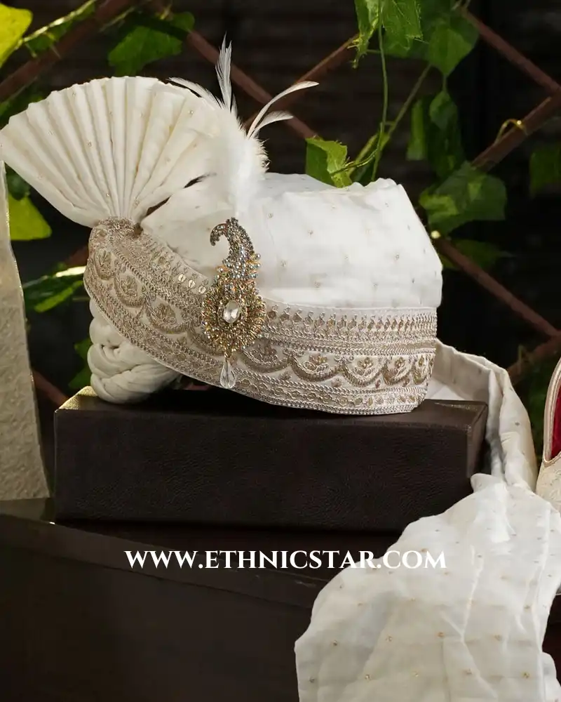 Readymade Cotton Silk Off White Safa