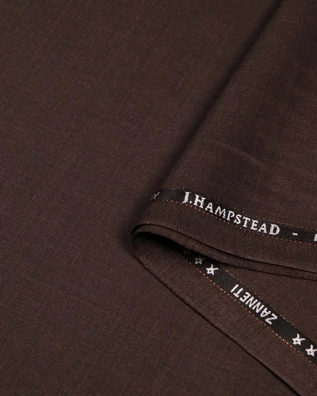 Classic Brown Plain Poly-Wool Fabric