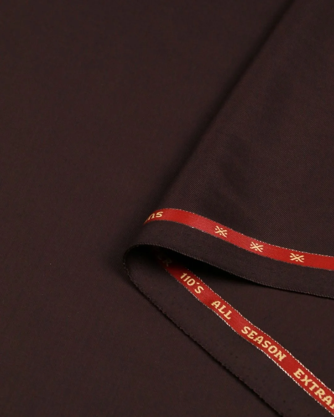 Rich Wine Plain Poly-Wool Suiting Fabric