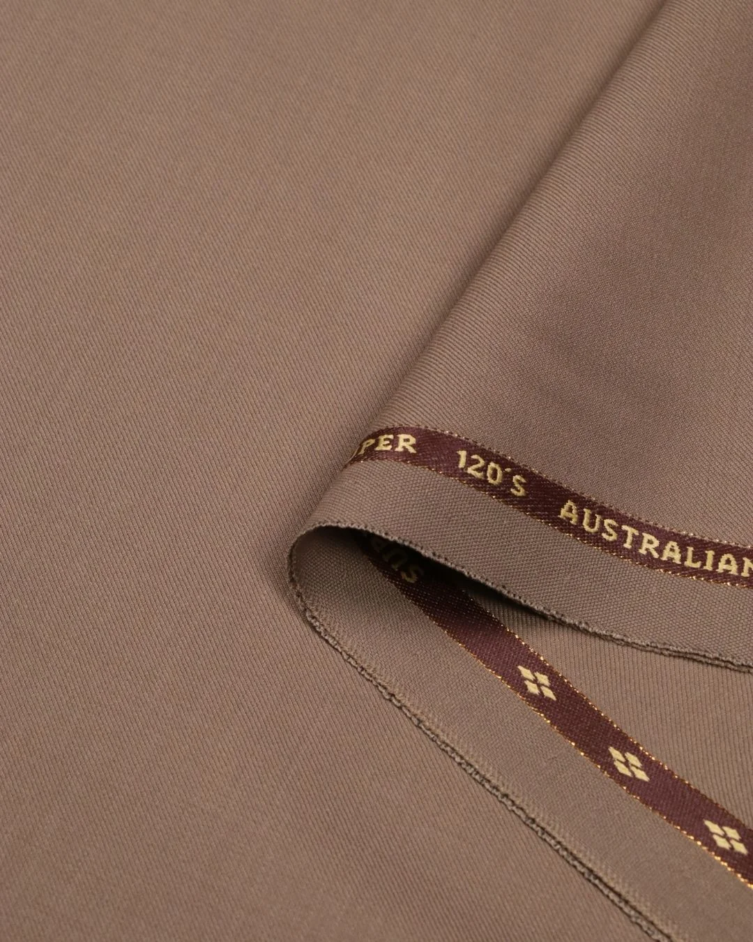 Refined Khaki Plain Poly-Wool Fabric