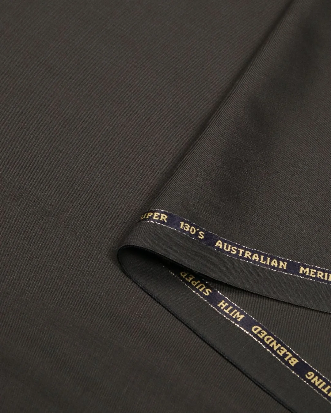 Classic Slate Grey Plain Poly-Wool Fabric