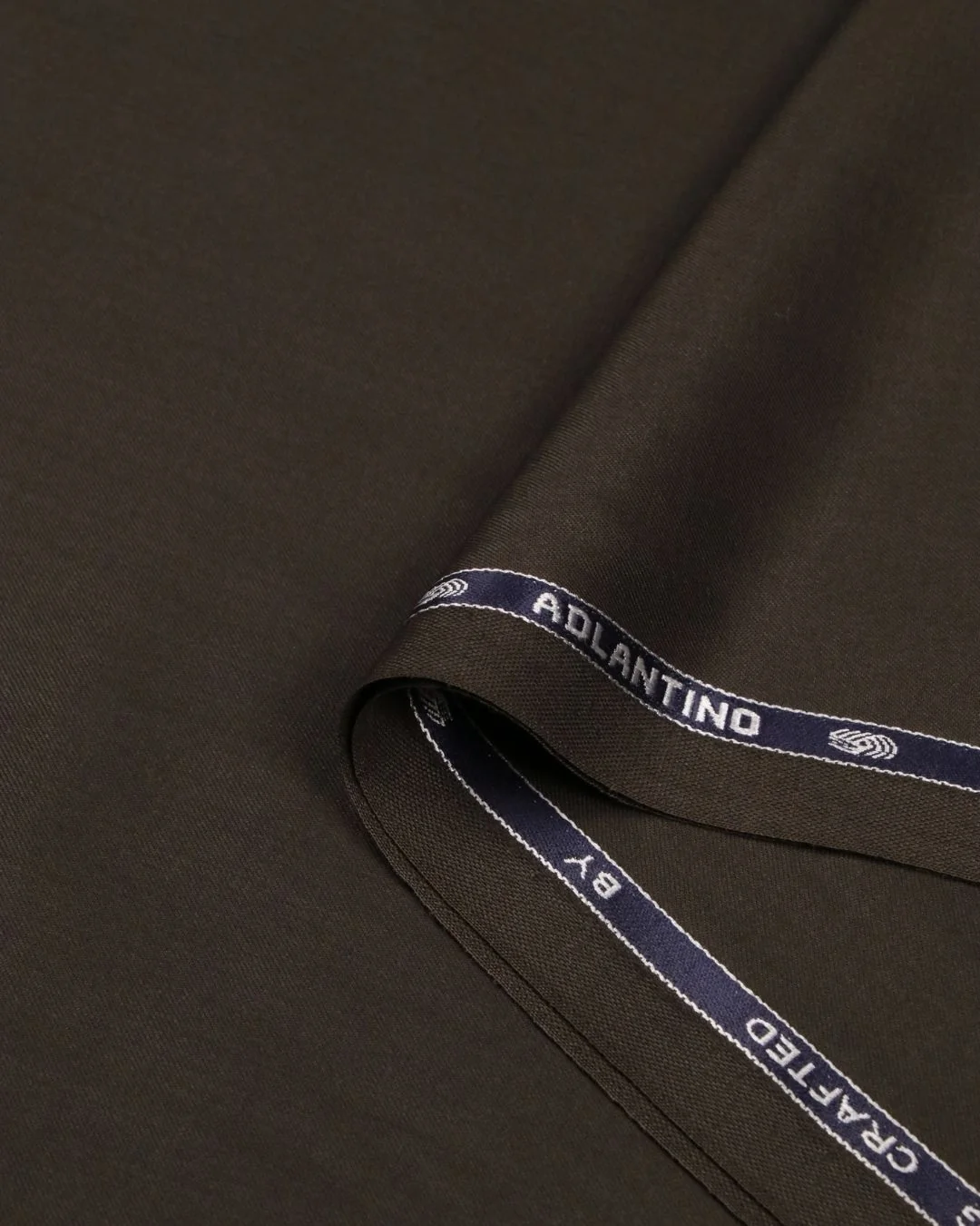Olive Green Poly-Wool Suiting Fabric