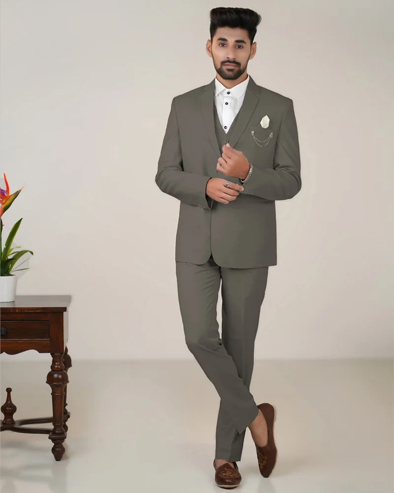 Elegant Grey Imported Fabric Suit