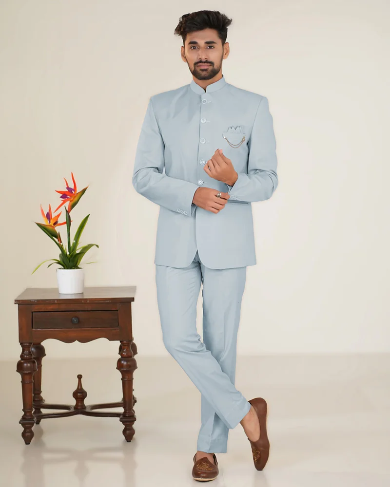 Elegant Sea Green Jodhpuri Suit